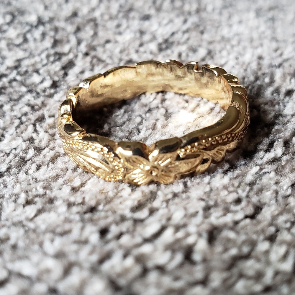 Gold Plated Hawaiian Heirloom Ring size 10